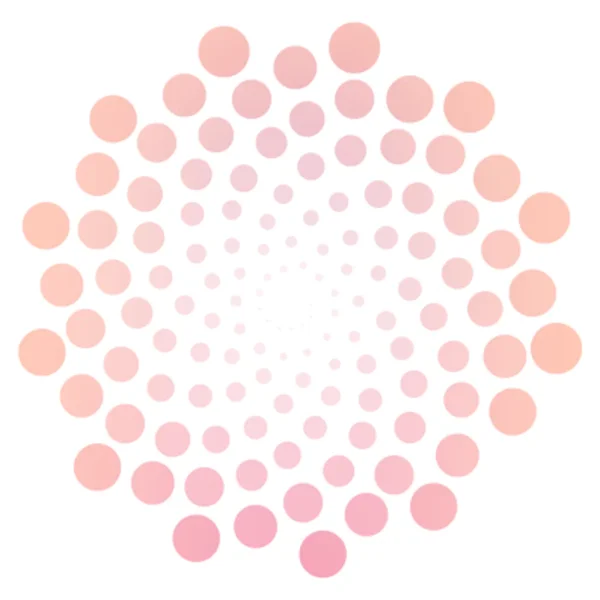 A simple, warm radial pattern of soft pink circles suggesting that reflection doesn't need to be complicated to be meaningful.