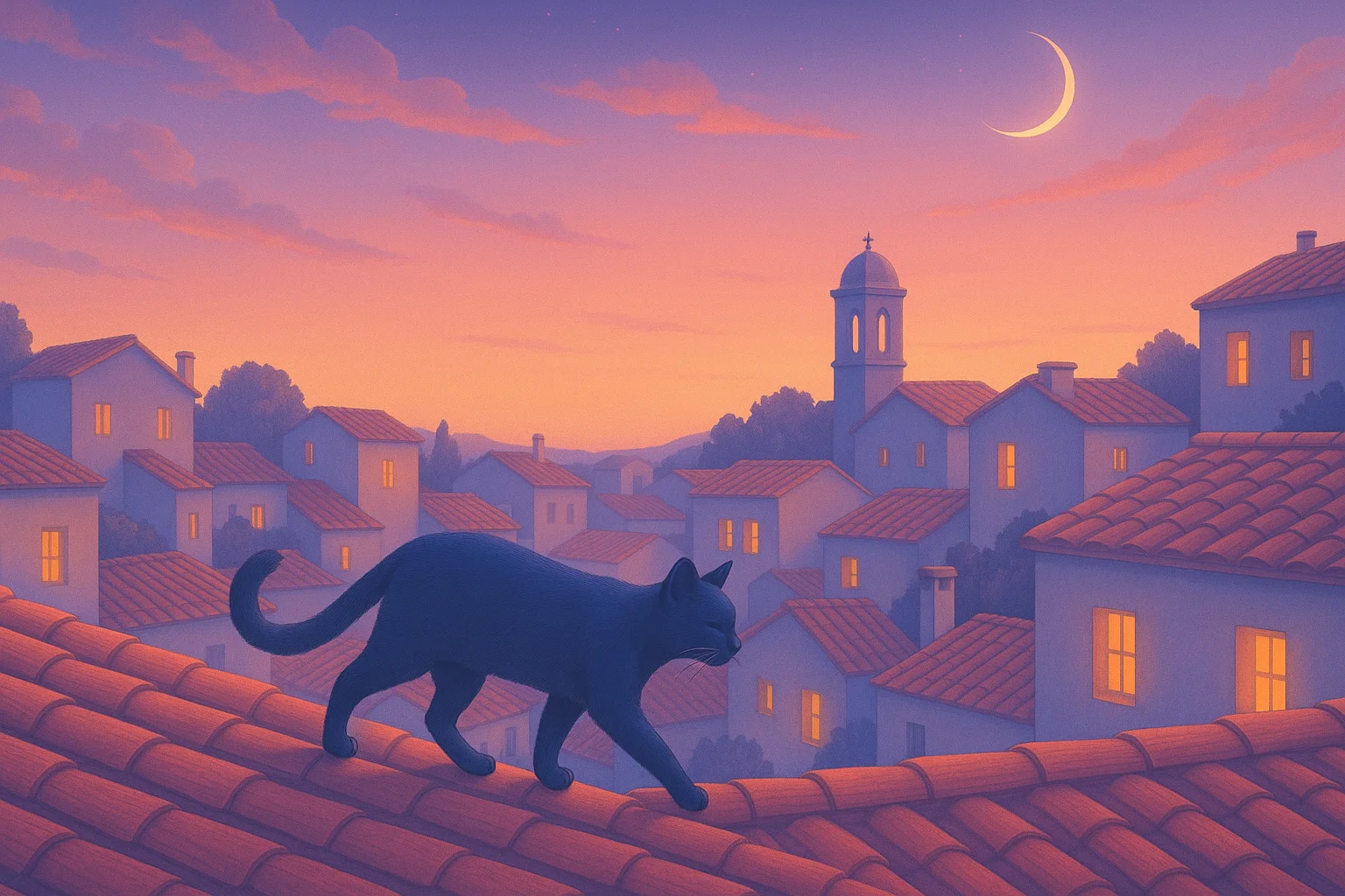 A calm, simple scene representing ease and low-friction self-reflection
