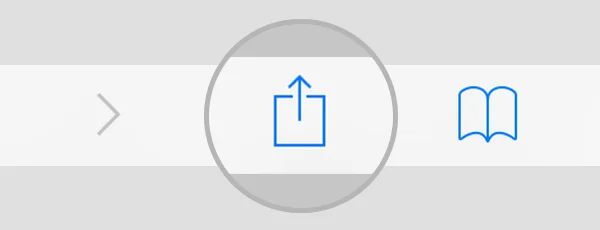 Share button in Safari